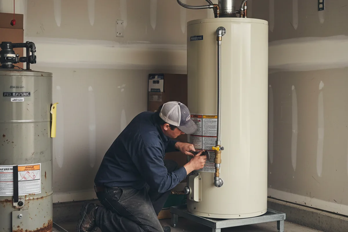 Water heater and shutoff valve replacement in Liberty