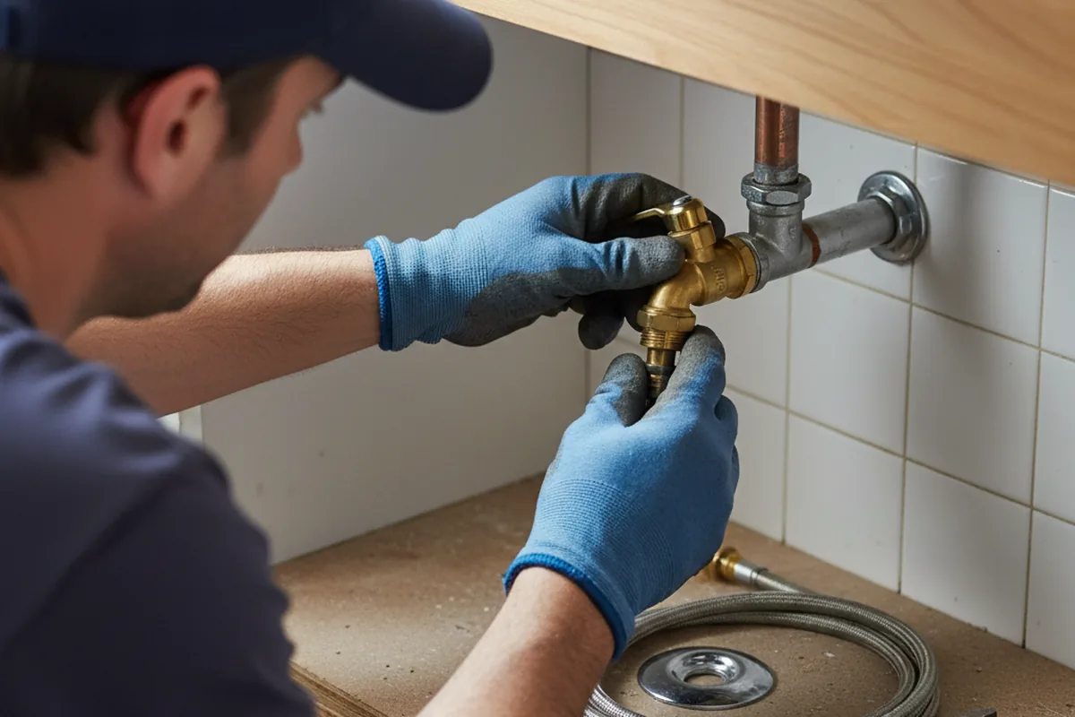 Shutoff valve and fitting work during Well Pump Repair in Liberty